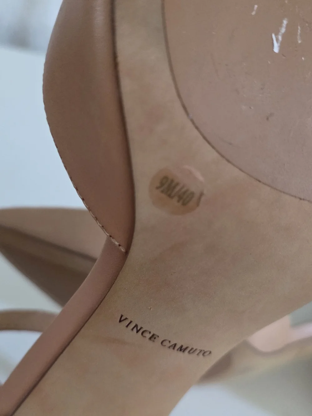 Vince Camuto Nude Pointed-Toe Block Heel Ankle-Strap Pumps